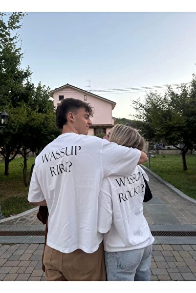 Vordevia What's Up, Riri? What's Up, Rocky? Back Printed 2-Piece Oversize T-S...