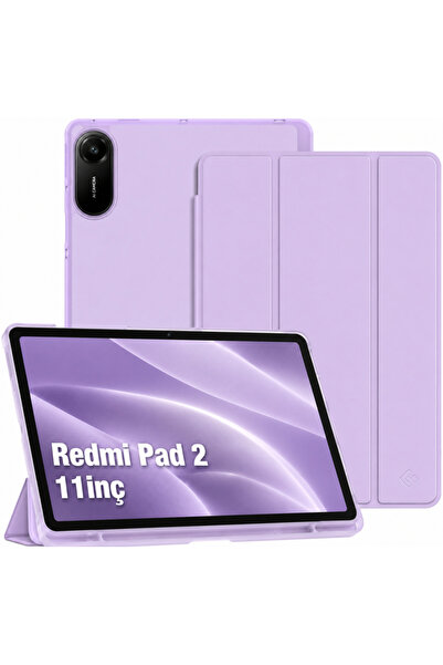 UnDePlus Xiaomi Redmi Pad 2 11inç 2025 Kılıf Flip Cover Kalem Bölmeli PC Case