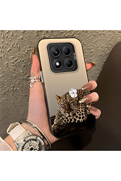 ARTISHELL Redmi Note 14 Pro 4G/5G Uyumlu Çiçek ve leopar desenli, trend, hafi...