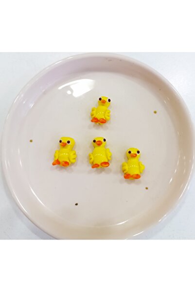 ADAMODART Handmade Murano Glass Yellow Duck Beads – Lampwork Jewelry Making B...