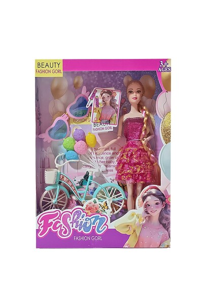 ToyMarkt Κούκλα Μόδας με Ποδήλατο & Αξεσουάρ 32x24x6εκ. 98268