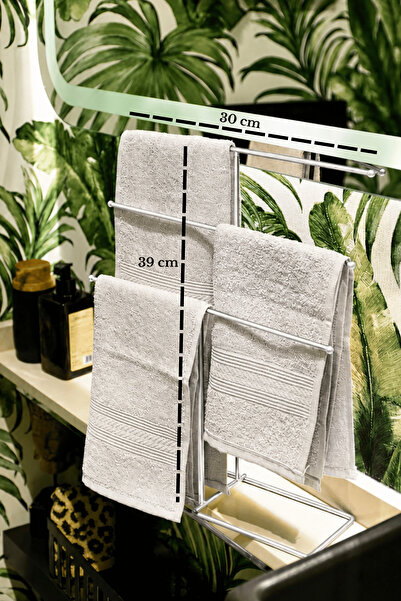 Edora Home Shiny Silver 6-Arm t Towel Holder Countertop Towel Rack Bathroom K...