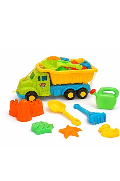 iTajir Sand Truck Toy with Castle Molds and Beach Tools for Kids 3 Pieces- No...