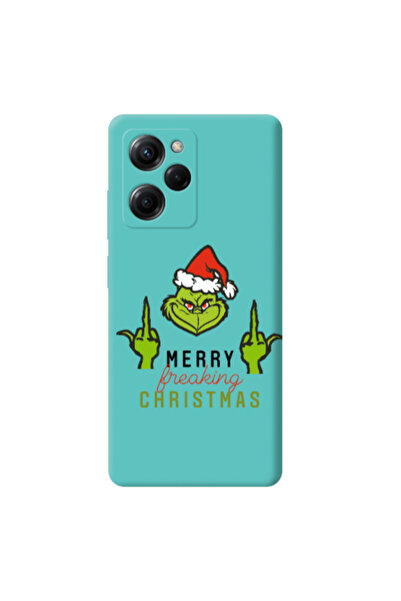Other Xiaomi Poco X5 Pro Merry Christmas44 Turquoise Colored Silicone TPU Θήκη