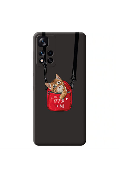 Other Xiaomi Redmi Note 11 Pro 5G Kitten Me Black Colored Silicone TPU Θήκη