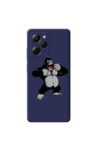 Other Xiaomi Poco X5 Pro Angry Gorilla2 Dark blue Colored Silicone TPU Θήκη