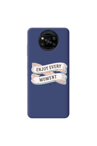 Other Xiaomi Poco X3 /X3 Pro Enjoy Every Moment 2 Dark blue Colored Silicone ...