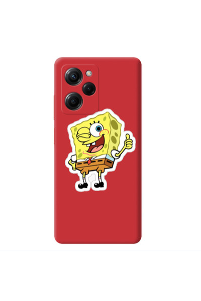 Other Xiaomi Poco X5 Pro spongebob2 Red Colored Silicone TPU Θήκη