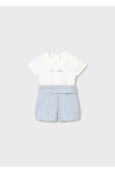 MAYORAL Newborn Baby Boy Linen Suit Blue