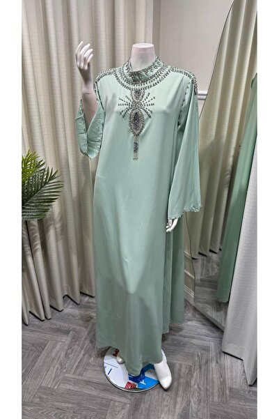 led style Luxury Silver Embroidered Jalabiya with Stylish Cape