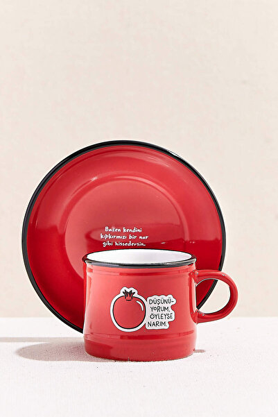Paşabahçe Hisli Şeyler Pomegranate Espresso Cup, Espresso Cup, 1 Piece