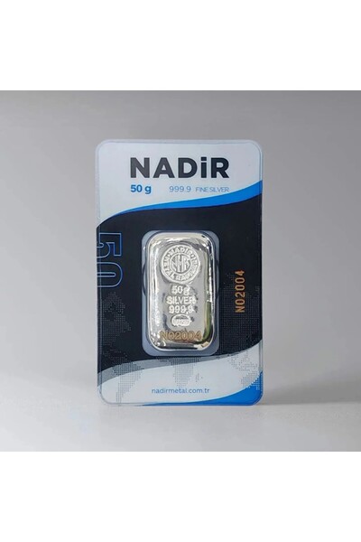 NADİR GOLD 50 GRAM GÜMÜŞ 999.9