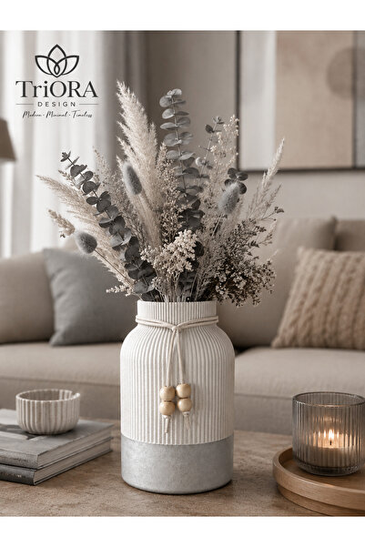triora Cozy Dekoratif Vazo – Modern Minimalist 3D Baskı Dekoratif Vazo | 18 x...