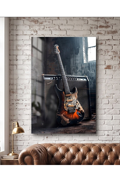 FavloArt Vintage Guitar | Rock Wall Art | Music Studio Decor