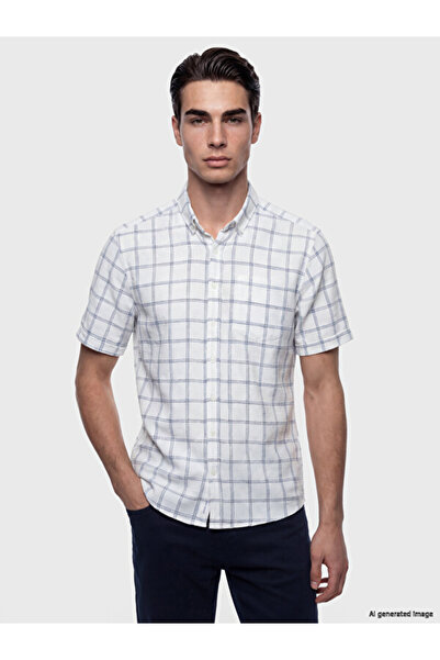 LC Waikiki Rmz Gi̇yi̇m Farkiyla Standard Fit Dobby Men's Shirt