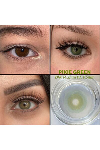 Eyeshop GÖZ LENSİ PIXIE GREEN YEŞİL TONDA (NUMARASIZ) KOZMETİK AMAÇLI Kulanım...