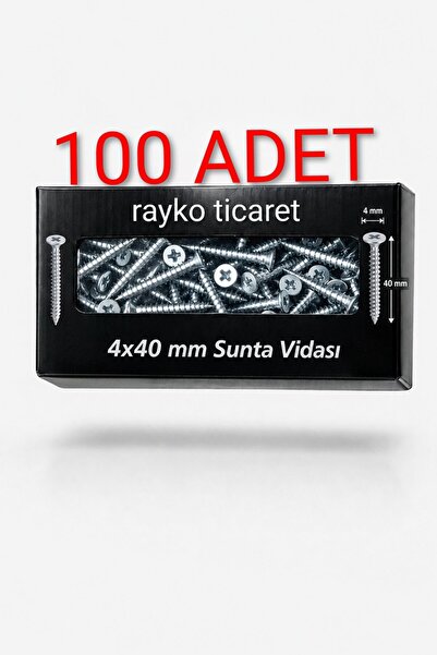 Rayko Ticaret 4x40 mm Sunta Vidası Yıldız Başlı Lüks Vida