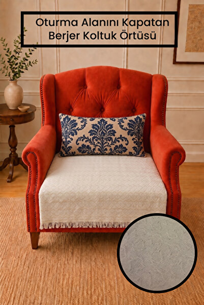 Gizo Home Hsn |   Cotton Single Armchair Cover for Seating |   Non-Slip Armch...