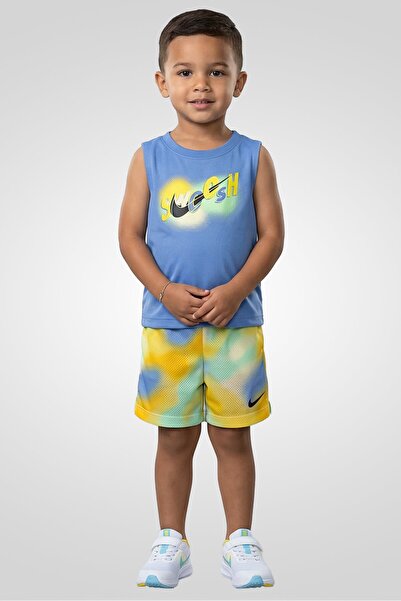 Nike Toddlers Boy 2 Pieces Sleeveless Graphic Print T-Shirt And Shorts Set, M...