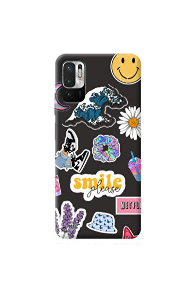 Other Xiaomi Redmi Note 10 Pro 5G Smile Moon Black Colored Silicone TPU Θήκη