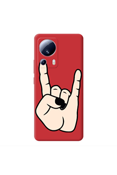 Other Xiaomi Mi 13 Lite Rock Red Colored Silicone TPU Θήκη