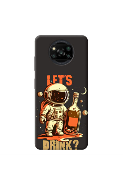 Other Xiaomi Poco X3 /X3 Pro Lets drink Black Colored Silicone TPU Θήκη