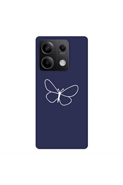 Other Xiaomi Redmi Note 13 5G butterfly Dark blue Colored Silicone TPU Θήκη