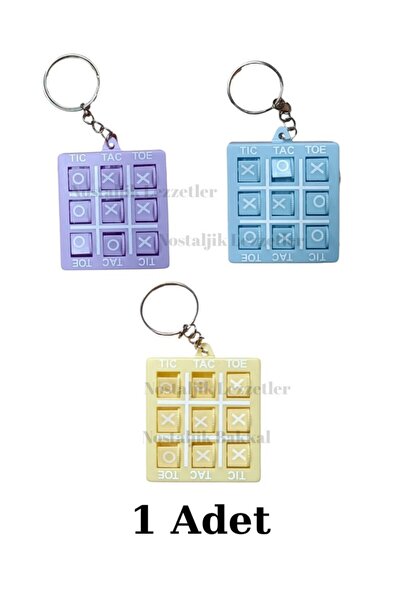 Nostaljik Lezzetler XOX Oyunu Anahtarlık 1 Adet Tic Tac Toe Zeka ve Stres Oyu...
