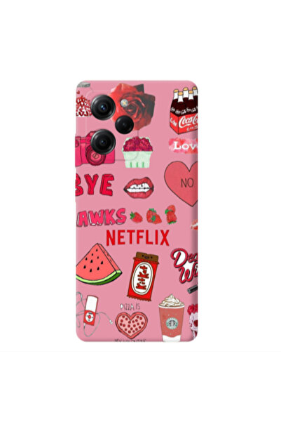 Other Xiaomi Poco X5 Pro pizza is my valentine Pink Colored Silicone TPU Θήκη