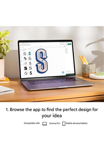 Cricut Maker 4, aparat inteligent pentru taiere, personalizare si proiecte creative, compatibil cu peste 300 de materiale, decupare, scriere, gravare si embosare, conectivitate Bluetooth, gri