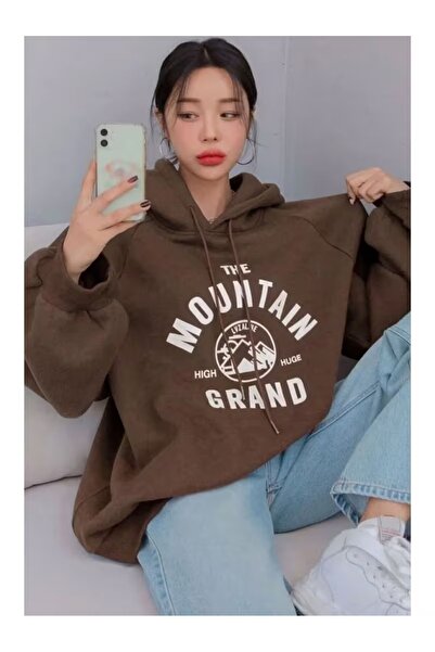 ZİYMO Unisex Hooded Printed Relaxed Fit Sweatshirt