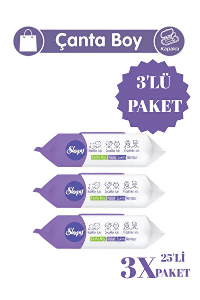 Sleepy 3-Piece Jasmine Lavender Personal Care Towel Bag Size 3X25 Sheets