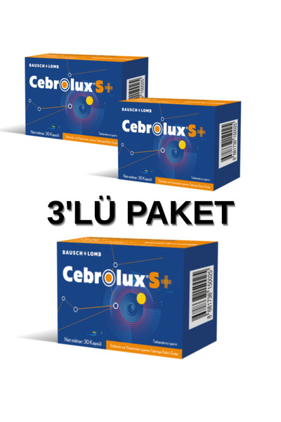 Bausch & Lomb Cebrolux S+ Sitikolin Vitamin 3'LÜ PAKET 30 Kapsül