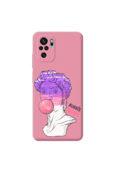 Other Xiaomi Redmi Note 10S Pin Bubble Pink Colored Silicone TPU Θήκη