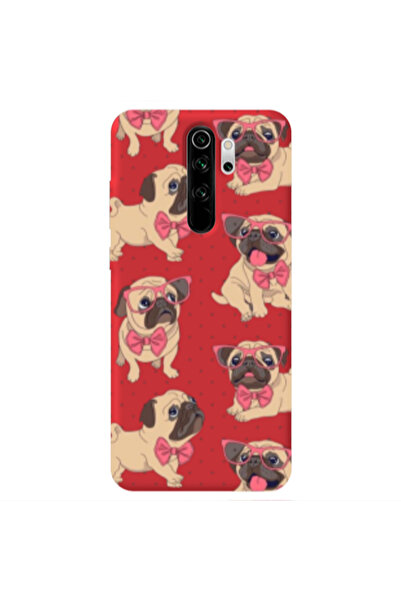 Other Xiaomi Redmi Note 8 Pro Dog Spectacled Red Colored Silicone TPU Θήκη