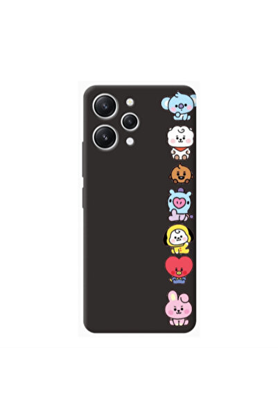 Other Xiaomi Redmi 12 Lovely animals Black Colored Silicone TPU Θήκη