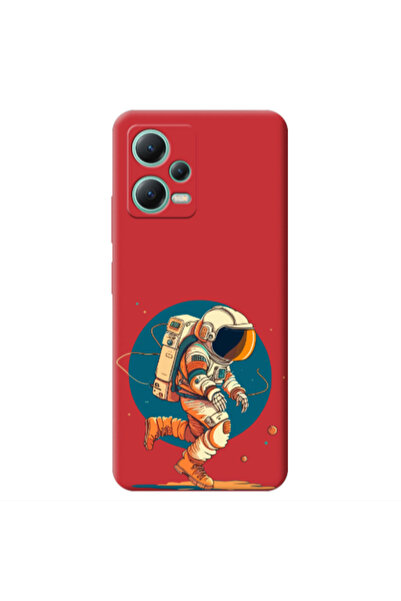 Other Xiaomi Redmi Note 12 Pro 5G Run Space Red Colored Silicone TPU Θήκη