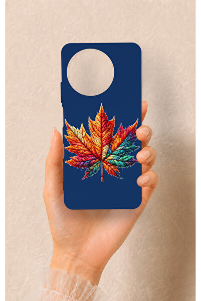 Vip Case Realme 11 Uyumlu Renkli Yaprak Desenli Silikon Kılıf