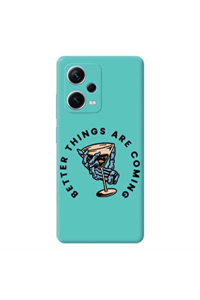 Other Xiaomi Poco X5 Better Things Are Coming Turquoise Colored Silicone TPU ...