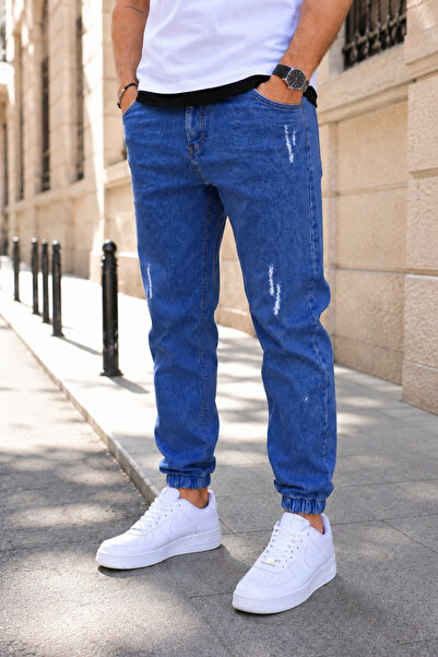 by fiyaka fashion Men's Comfortable Jeans with Elastic Cuffs