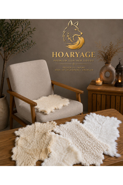 hoaryage Hakiki Kuzu Postu Doğal Boyasız Dekorluk Mini Post – Bitkisel Tabakl...
