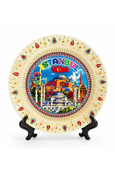 Livenda Istanbul Themed Porcelain Decorative Plate 20 cm Alk5846