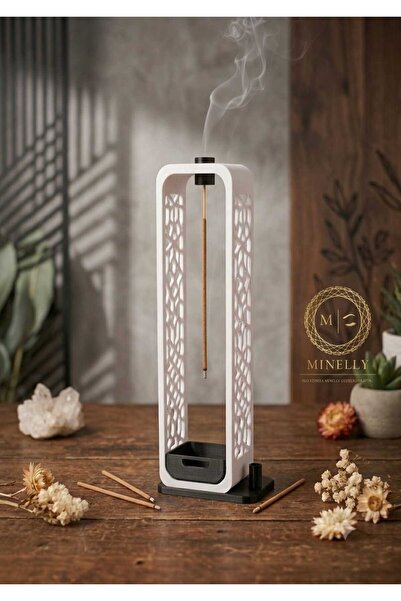 MİNELLY Aura |Dekoratif 3D Baskı Tütsü Standı. Modern Askılı Tütsülük | Dekor...