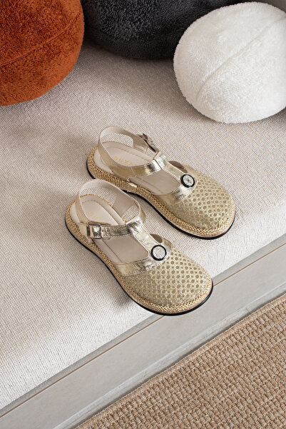 DUXAL SHOES Betty Women's Genuine Leather Lace Detailed Stone Buckle Sandals ...