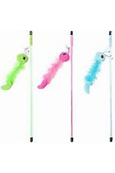 Pawise Cat Fishing Rod Green Caterpillar 48 Pieces Boxed