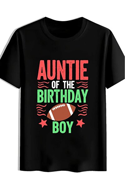 17 seramik تي شيرت رجالي من Auntie of The Birthday Boy مريح ومتعدد الاستخداما...