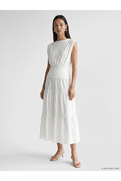 LC Waikiki Trendlucky Flared Skirt with Elastic Waist and Contrast Detail