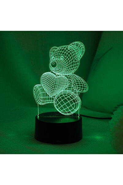 Choice1 0-5W black USB 3D Night Light Bear Creative Night Light, Home, Dining...
