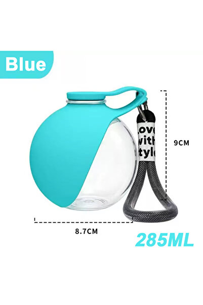 Choice1 Blue 2in1 Portable Dog Water Bottle Built In Collapsible Bowl Outdoor...