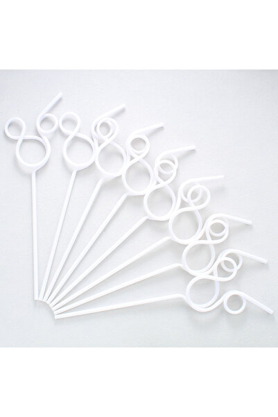 Choice6 baise 8-pack of mouse-shaped straws, reusable, perfect as party favor...